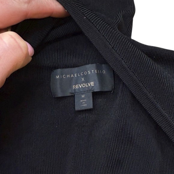 Michael Costello x Revolve Talina bodysuit cut out black size medium long sleeve - Picture 7 of 11